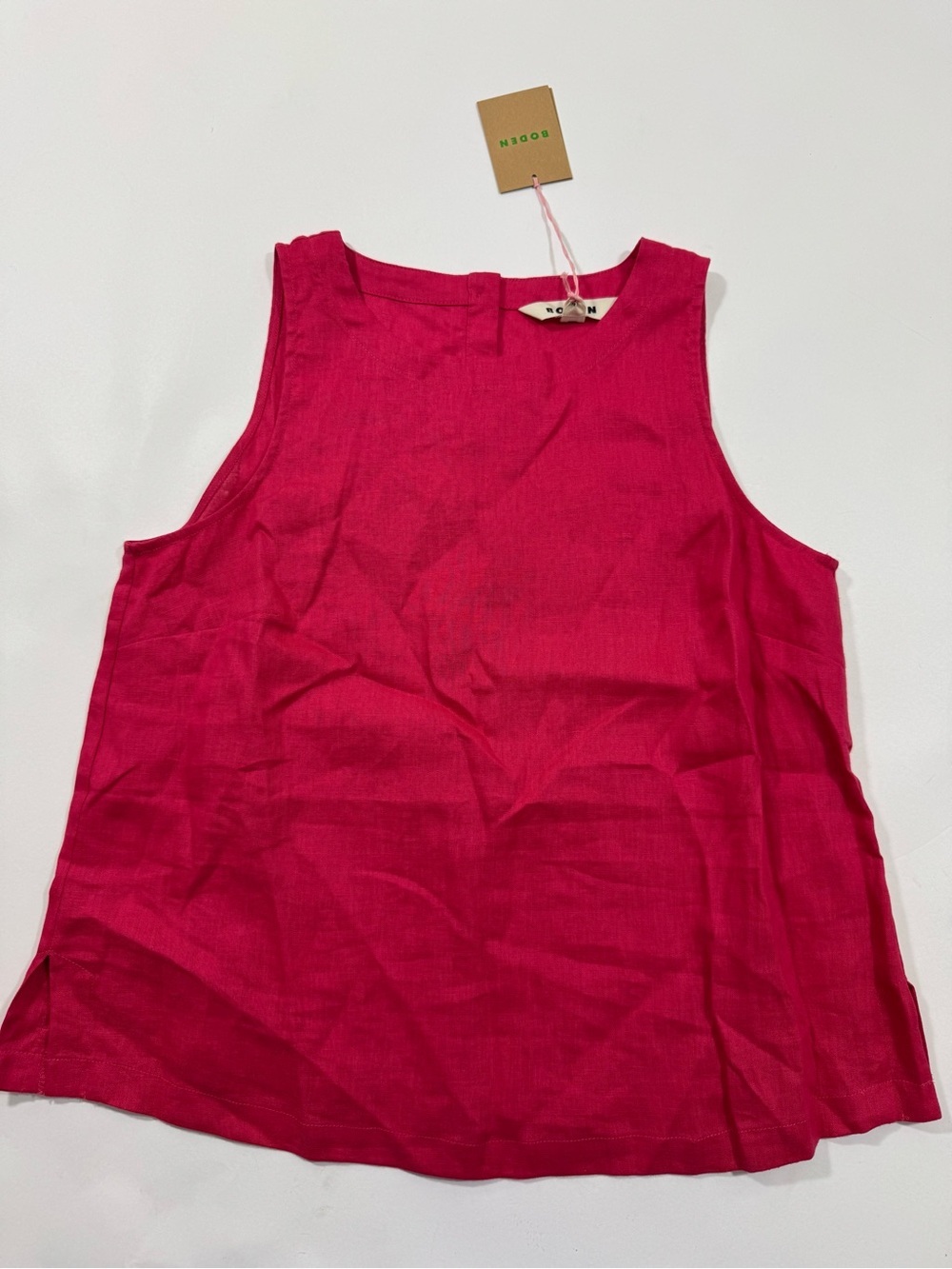 New Boden Linen Sleeveless Shell Top